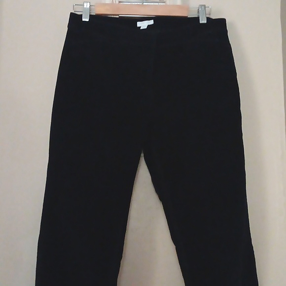 J.Jill Slim Fine Ribbed Cordoroy Black Slim Pants